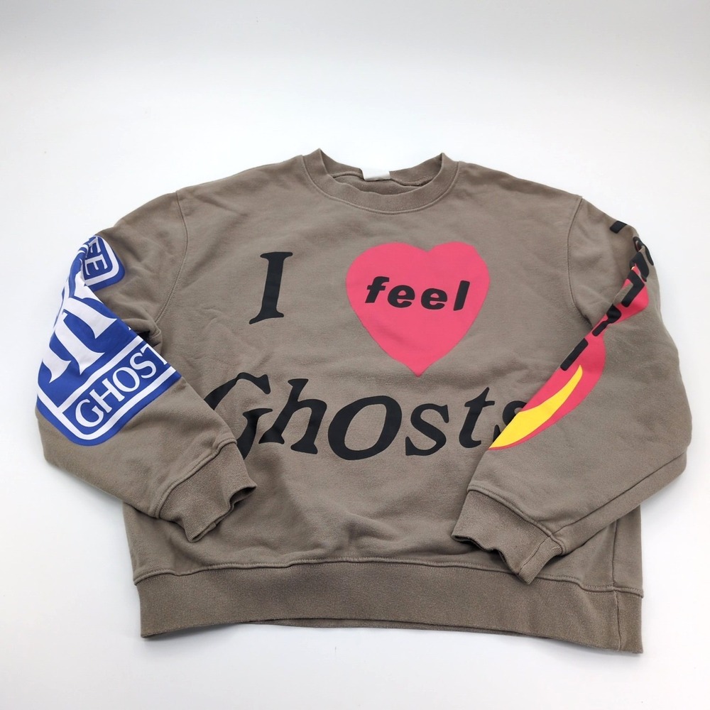 Kids See Ghosts I Feel Ghosts Kanye West Crewneck Sweatshirt LARGE L Kid Cudi OG